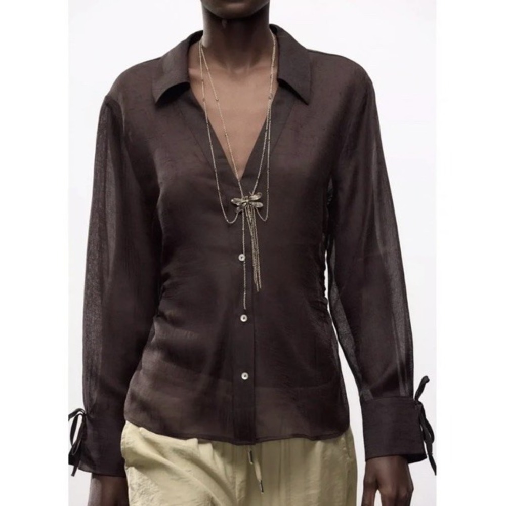 ZARA Dragonfly Long Double Necklace, Gold Tone (../b61)